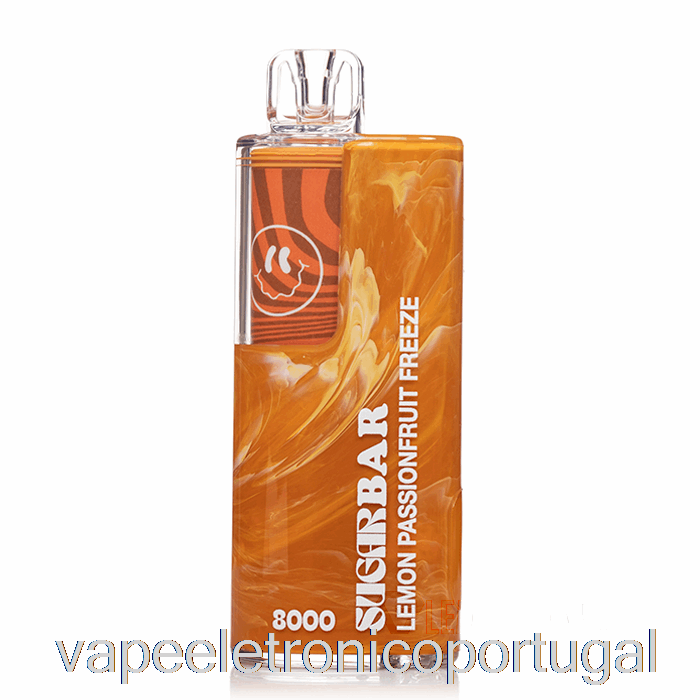 Vape Eletrônico Barra De Açúcar Sb8000 0% Zero Nicotina Descartável Limão Maracujá Congelar